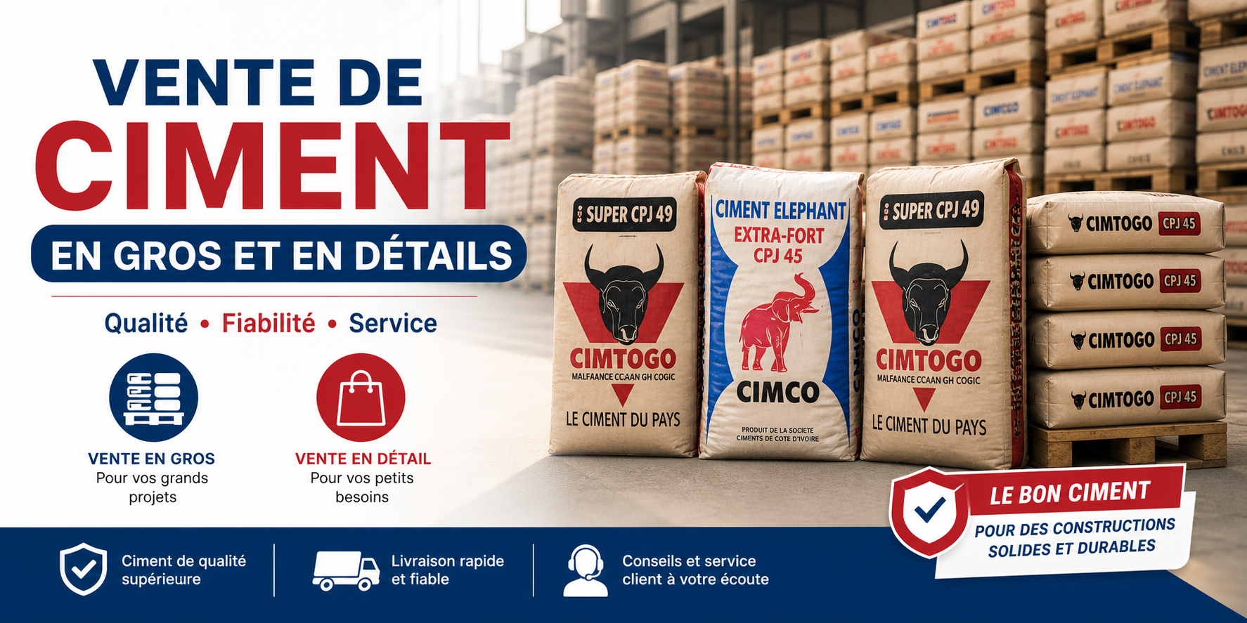 🧱 Vente de Matériaux